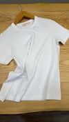 K4540 BİSİKLET YAKA BEYAZ TOK T-SHIRT