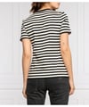 K4550 BİSİKLET YAKA ÇİZGİLİ T-SHIRT