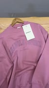 K4566 TONATON NAKIŞLI BİSİKLET YAKA PEMBE OVERSIZE SWEAT