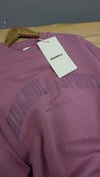K4566 TONATON NAKIŞLI BİSİKLET YAKA PEMBE OVERSIZE SWEAT
