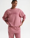 K4566 TONATON NAKIŞLI BİSİKLET YAKA PEMBE OVERSIZE SWEAT