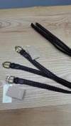 K4576 S.SN PİRİNÇ TOKALI KOYU KAHVE ÖRGÜ KEMER