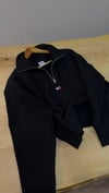 K4582 TM YARIM FERMUARLI SİYAH SWEAT