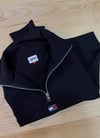 K4582 TM YARIM FERMUARLI SİYAH SWEAT