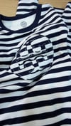 K4584 BİSİKLET YAKA ÇİZGİLİ T-SHIRT