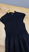 K4589 M.VE SİYAH ÖRME DETAYLI ELBİSE
