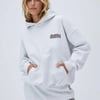 K4596  KAPÜŞONLU    BASKILI GRİ OVERSIZE SWEAT