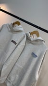 K4596  KAPÜŞONLU    BASKILI GRİ OVERSIZE SWEAT