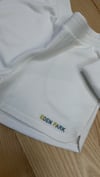 K4631 E.PARK RENKLİ NAKIŞ DETAYLI ŞARDONSUZ BEYAZ  SWEAT ŞORT 