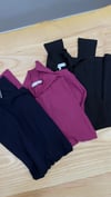 K4639 DİK YAKA KAŞKORSE YAKASI ÖRME DETAYLI BLUZ 