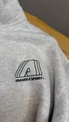 K4640 YARIM FERMUARLI BASKILI GRİ OVERSIZE SWEAT