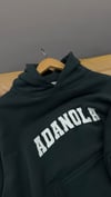 K4641 BASKILI KAPÜŞONLU OVERSIZE ÇAĞLA YEŞİLİ SWEAT
