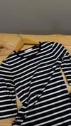 K4646 TM ÇİZGİLİ DİRSEK KOL T-SHIRT