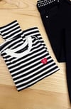 K4671 M.AUREL KALP NAKIŞLI ÇİZGİLİ UZUN KOL T-SHIRT
