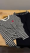 K4671 M.AUREL KALP NAKIŞLI ÇİZGİLİ UZUN KOL T-SHIRT