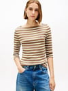 K4692 TM KAYIK YAKA  1/3 KOL T-SHIRT