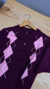 K4712 BAKLAVA DESENLİ KISA KOL BORDO HIRKA
