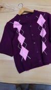 K4712 BAKLAVA DESENLİ KISA KOL BORDO HIRKA