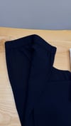 K4713 BELDE LASTİK DETAYLI LACİVERT PAMUKLU PANTOLON