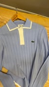 K4723 LCT POLO YAKA MAVİ MERSERİZE KAZAK