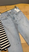 K4738 MDWL LOW RISE LOOSE TAŞ DETAYLI MAVİ JEAN