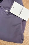 K4760 KAPÜŞONLU YIKAMALI LİLA OVERSIZE SWEAT