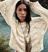 K4767 AJURLU ONE SIZE KREM KAZAK