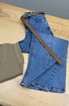 K4791 M&S DİKİŞ DETAYLI MAVİ BARREL JEAN