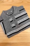 K4799 POLO YAKA ŞERİTLİ GRİ KAZAK