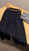 K4802 PAMUK SATEN YÜKSEK BEL LACİVERT BARREL PANTOLON
