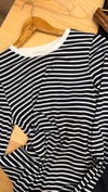K4803 S.ONE LACİVERT ÇİZGİLİ UZUN KOL T-SHIRT
