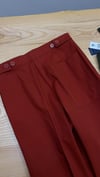 K4825 GENİŞ PAÇA GABRDİN KİREMİT PANTOLON