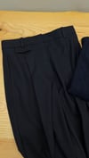 K4830 YANDAN DİKİŞ DETAYLI LACİVERT YÜN PANTOLON