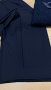 K4830 YANDAN DİKİŞ DETAYLI LACİVERT YÜN PANTOLON