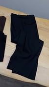 K4833 YANLARI DİKİŞ DETAYLI SİYAH YÜN PANTOLON