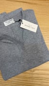 K4835 PIHL D. GRİ V PATLI UZUN KOL T-SHIRT