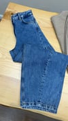 K4840 Z. DİKİŞ DETAYLI MAVİ BARREL JEAN