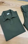 MEN1308 M.GO POLO YAKA ÖRME YEŞİL T-SHIRT