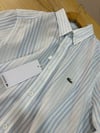 MEN1360 LCS MAVİ DEGRADE ÇİZGİLİ KETEN GÖMLEK