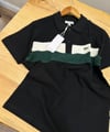 MEN1392 LCS ŞERİT MODELLİ SİYAH POLO T-SHIRT