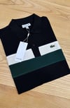 MEN1392 LCS ŞERİT MODELLİ SİYAH POLO T-SHIRT