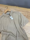 MEN1396 BYMN POLO YAKA PAMUKLU BEJ TRİKO T-SHIRT