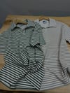 MEN1428 ÇİZGİLİ V POLO YAKA ÖRME REGULAR T-SHIRT