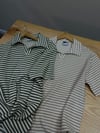 MEN1428 ÇİZGİLİ V POLO YAKA ÖRME REGULAR T-SHIRT