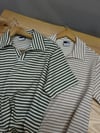 MEN1428 ÇİZGİLİ V POLO YAKA ÖRME REGULAR T-SHIRT