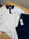 MEN1432 LCS LACİVERT YAKALI BEYAZ POLO T-SHIRT