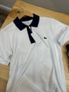 MEN1432 LCS LACİVERT YAKALI BEYAZ POLO T-SHIRT
