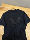MEN1433 E.A NAKIŞ DETAYLI SİYAH T-SHIRT