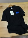 MEN1445 CK SAKS MAVİ BASKILI SİYAH T-SHIRT