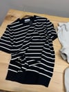 MEN1468 N.WRK EKRU ÇİZGİLİ SİYAH TRİKO T-SHIRT